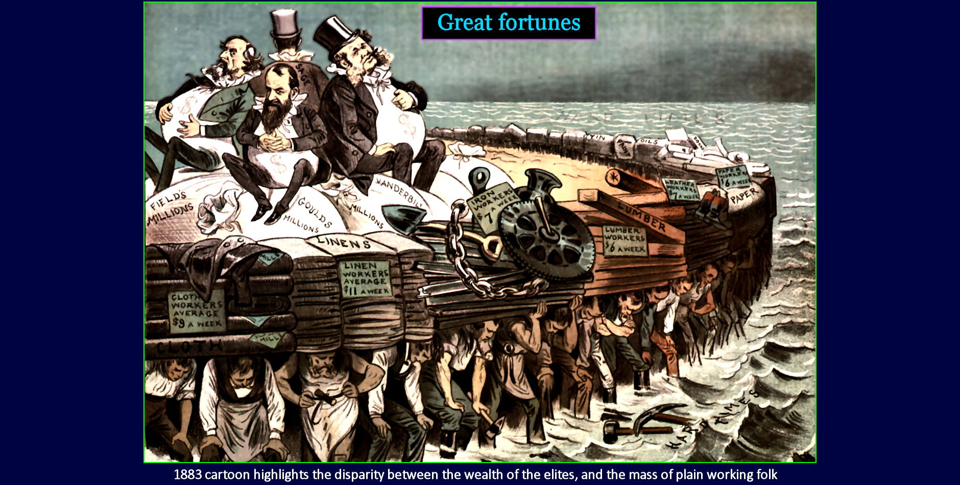 Great fortunes, 1890
